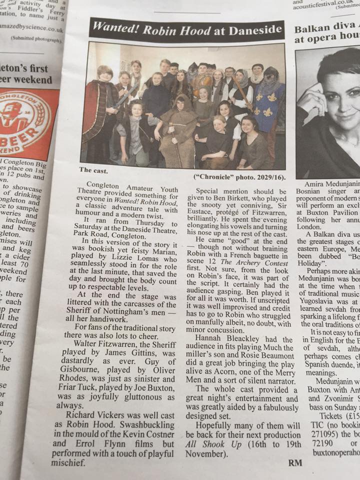 Chronicle review Wanted Robin Hood 20 May 2016